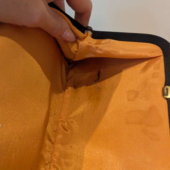 Vintage Black Clutch with Gold Chain - Picture 11 of 12